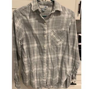 Grey plaid flannel